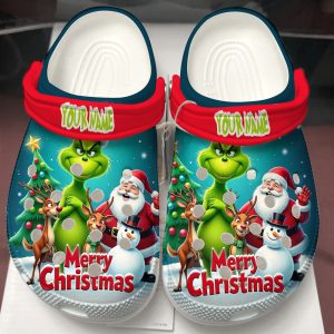 Grinch And Santa Claus Crocs Shoes For Men Women Fans Gift