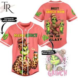Grinch Mama Christmas Gift For Fan Baseball Jersey