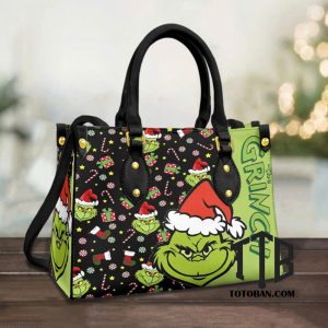 Grinch Christmas Gift Purse - Leather Bag - Handbag For Women