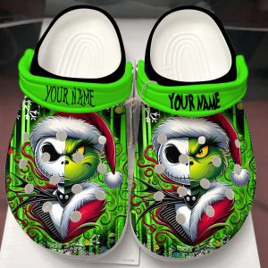 Grinch And Jack Skellington Crocs Shoes For Men Women Fans Gift