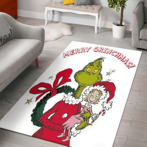 Grinch And Cindy Lou Merry Grinchmas Decor Living Room Rug