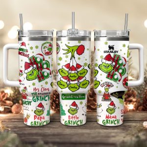 Grinch Ho Ho Ho Christmas Stainless Steel Tumblers