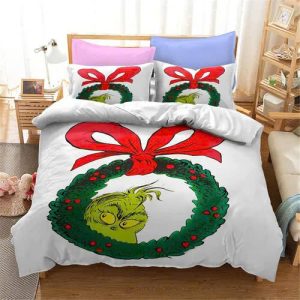 Grinch Merry Christmas New Bedding Set 3PCS