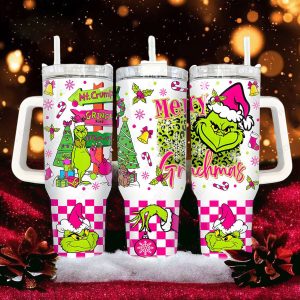 Grinch Merry Christmas Stainless Steel Tumblers T1