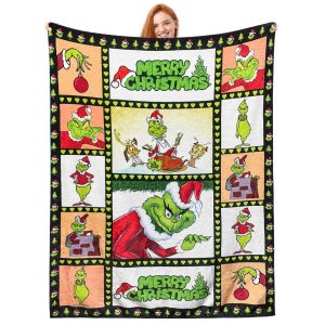 Grinch Merry Christmas New Fleece Blanket