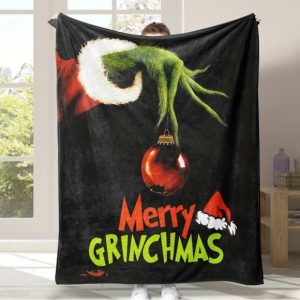 Grinch Merry Christmas Fleece Blanket New 02