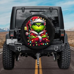 Grinch Christmas Spare Tire Cover Polyester S01