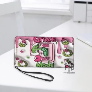 Grinch Mode Christmas Zipper Wallet