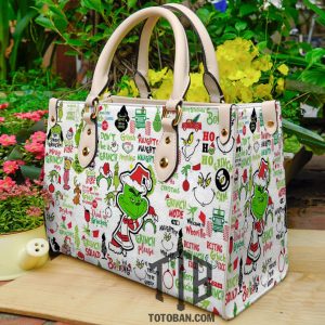 Grinch Funny Purse - Leather Bag - Handbag For Women