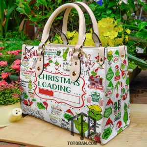 Grinch Christmas Loading Purse - Leather Bag - Handbag For Women
