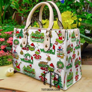 Grinch Welcome To Whoville Purse - Leather Bag - Handbag For Women