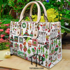 Grinch Christmas Ew People Purse - Leather Bag - Handbag For Women