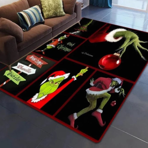 Grinch Merry Grinchmas Decor Living Room Rug R5
