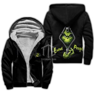Grinch Ew People Christmas Fleece Jacket