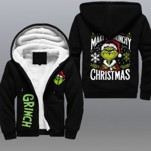 Grinch Merry Christmas Fleece Jacket A2