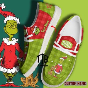 Grinch And Max Dog Canvas Loafer Dude Shoes