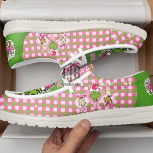 Grinch Cindy Lou and Max Dog Canvas Loafer Dude Shoes