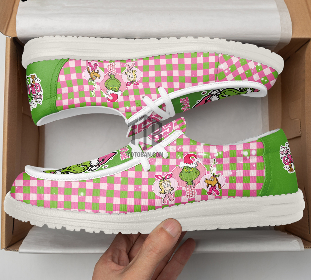 Gleammerch The Grinch x Christmas x Pink October Personalized He