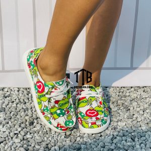Grinch Canvas Loafer Dude Shoes 1