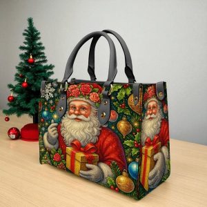 Santa Claus Love Purse - Leather Bag - Handbag For Women