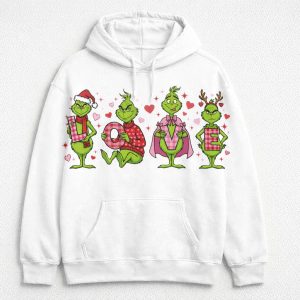Grinch Valentines Love Christmas 3D Hoodie 1