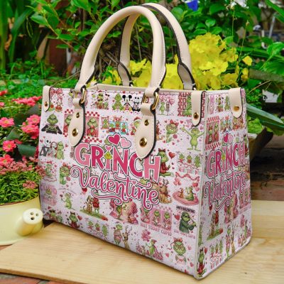 Grinch Valentines Purse - Leather Bag - Handbag For Women 2