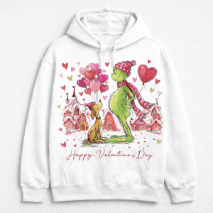 Grinch And Max Dog Valentines Love Christmas 3D Hoodie