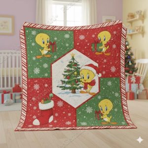Tweety Bird Christmas Quilt Blanket Fans Gift