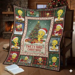 Tweety Bird Christmas Quilt Blanket