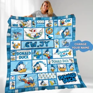 Donald Duck Quilt Blanket Fans Gift Q3