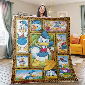 Donald Duck Quilt Blanket Fans Gift Q2