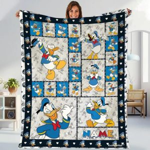 Donald Duck Quilt Blanket Fans Gift Q1