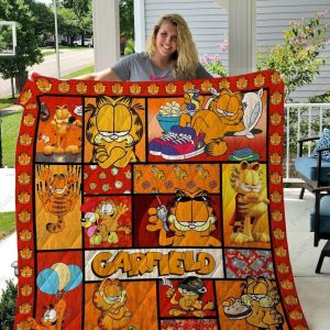 Garfield Quilt Blanket Fans Gift A5