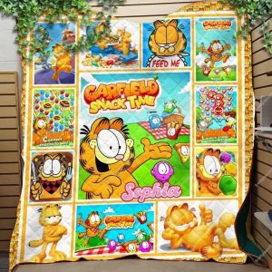 Garfield Custom Name Quilt Blanket Fans Gift