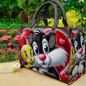 Tweety Bird And Sylvester Purse - Leather Bag - Handbag For Women