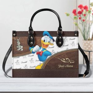 Donald Duck Custom Name Purse - Leather Bag - Handbag For Women (Copy)