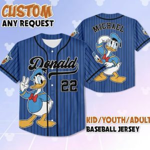 Donald Duck Gift For Fan Baseball Jersey J06