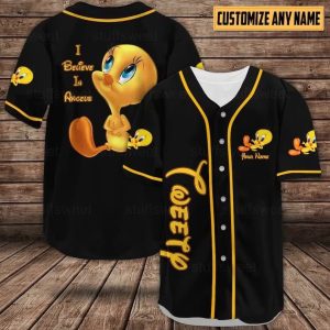 Tweety Bird Custom Name Gift For Fan Baseball Jersey