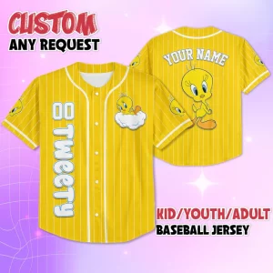 Tweety Bird Gift For Fan Baseball Jersey B12