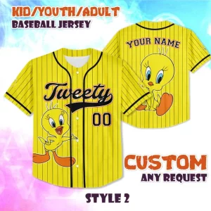 Tweety Bird Gift For Fan Baseball Jersey B11
