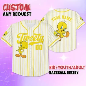 Tweety Bird Gift For Fan Baseball Jersey B4