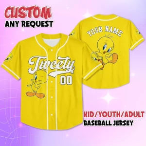 Tweety Bird Gift For Fan Baseball Jersey B2