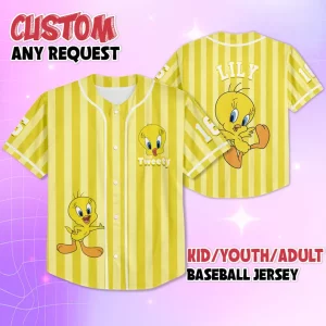 Tweety Bird Gift For Fan Baseball Jersey B1