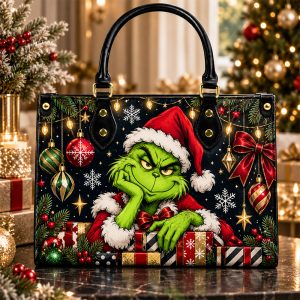 Grinch Green Purse - Leather Bag - Handbag For Women New