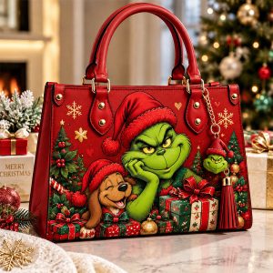 Grinch Purse - Leather Bag - Handbag For Women New 2