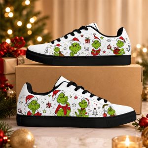 Grinch Christmas Skate Shoes For Men Women Fans Gift 2026 -A3