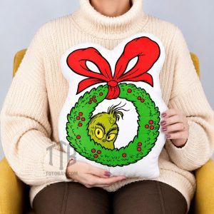 Grinch Merry Christmas Shape Pillow