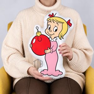 Grinch Cindy Lou Christmas Shape Pillow