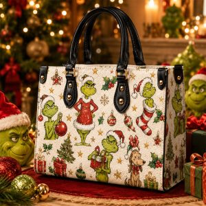 Grinch Purse - Leather Bag - Handbag For Women New 7