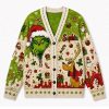 Grinch Knitted Cardigan Christmas Gift 1